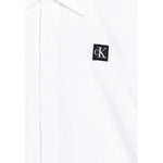 Calvin Klein Camicia tinta unita con Logo Bianco per Bambino IB0IB01962 BIANCO CALVIN KLEIN 