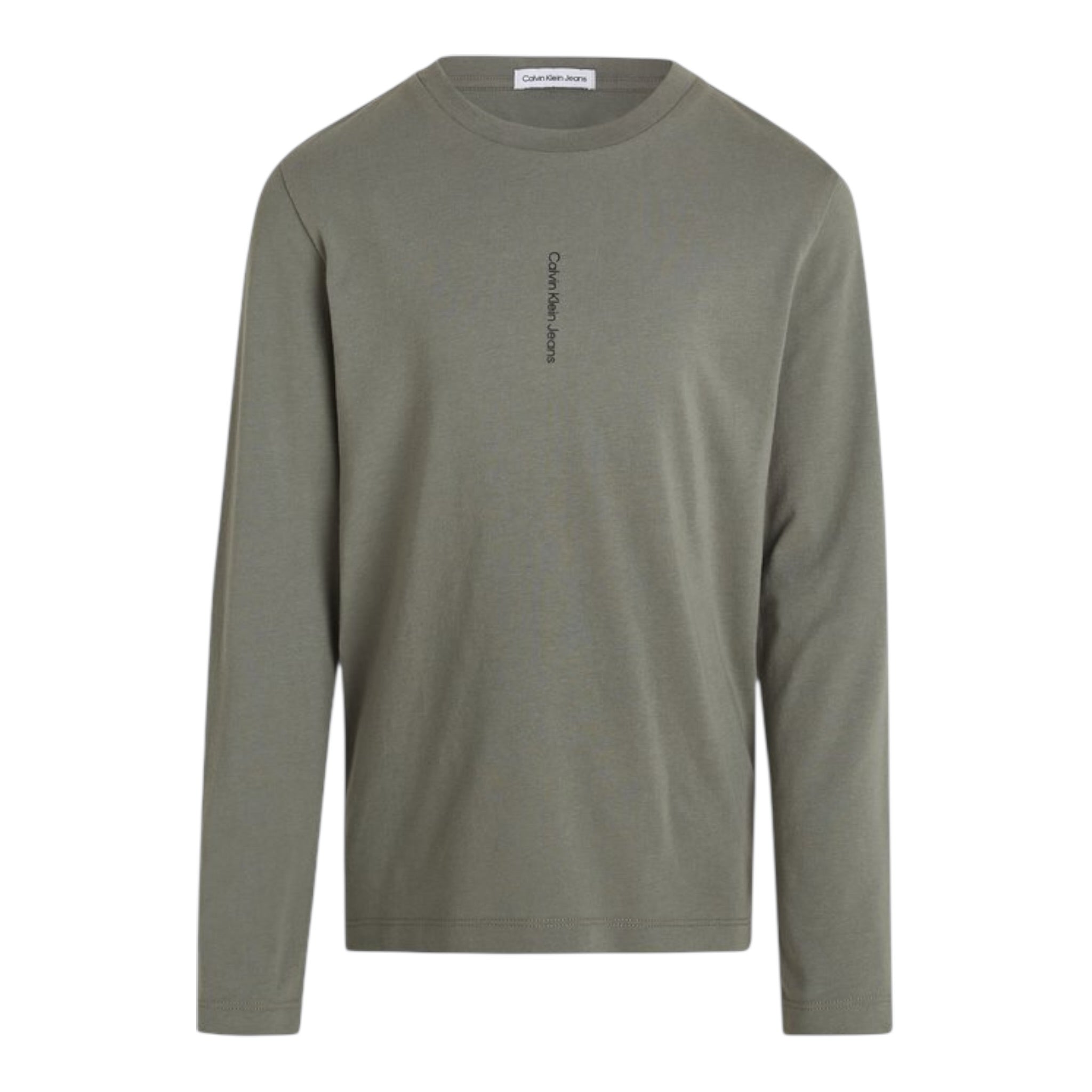 Calvin Klein Shirt Girocollo tinta unita con Logo Verde per Bambino IB0IB02166 VERDE CALVIN KLEIN 