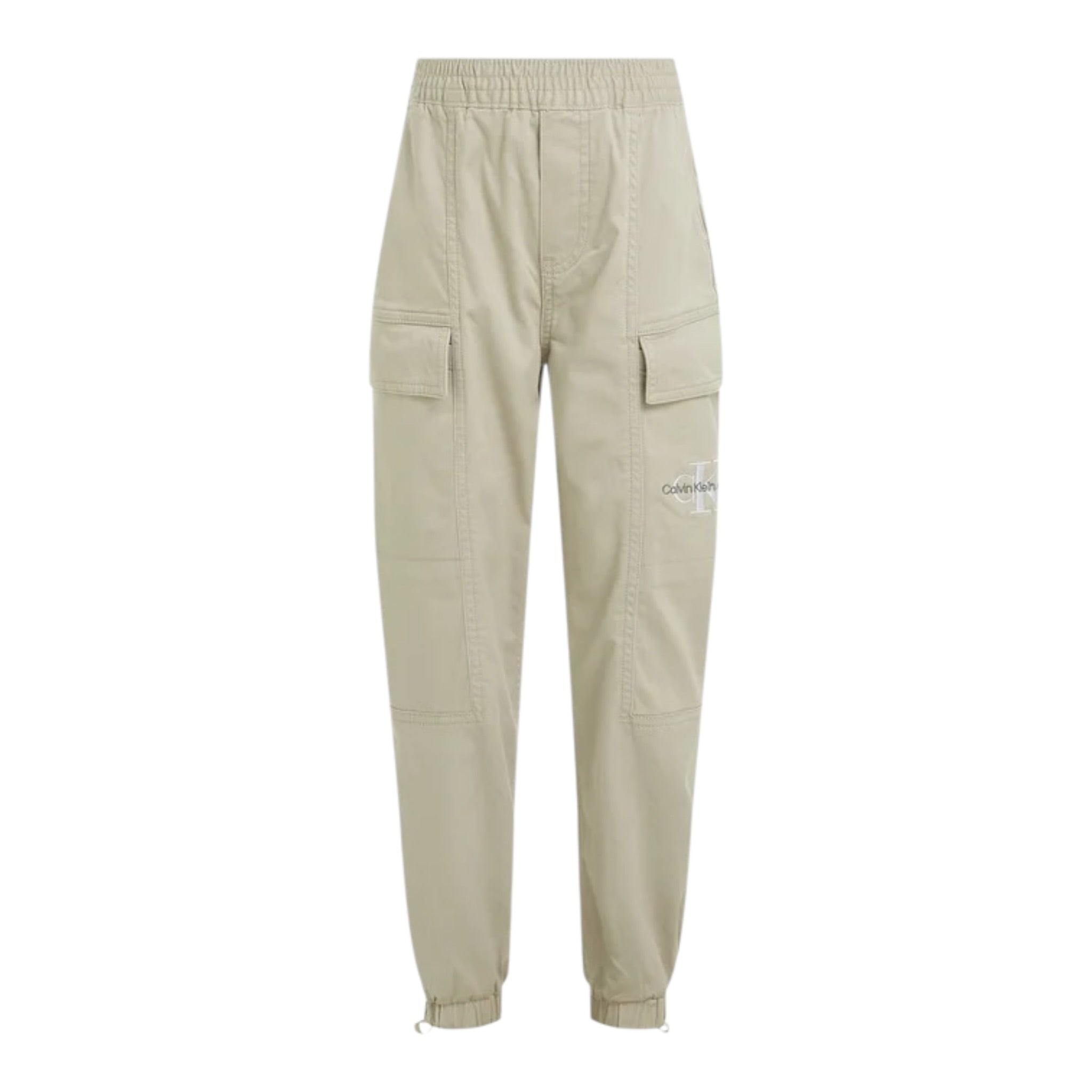 Calvin Klein Pantalone tinta unita con Logo Beige per Bambino IB0IB02270XX BEIGE CALVIN KLEIN 