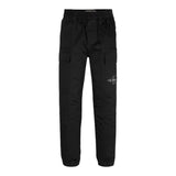 Calvin Klein Pantalone tinta unita con Logo Nero per Bambino IB0IB02270XX NERO CALVIN KLEIN 