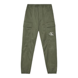 Calvin Klein Pantalone tinta unita con Tasconi Verde per Bambino IB0IB02280 VERDE CALVIN KLEIN 