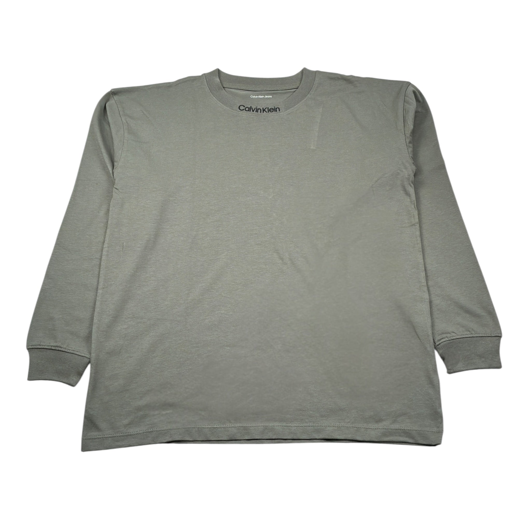 Calvin Klein Shirt Girocollo tinta unita con Logo Verde per Bambino IB0IB02354 VERDE CALVIN KLEIN 