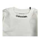Calvin Klein Shirt Girocollo tinta unita con Logo Bianco per Bambino IB0IB02354X BIANCO CALVIN KLEIN 