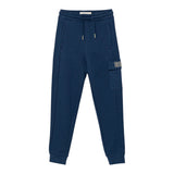 Calvin Klein Pantalone tinta unita con Logo Blu per Bambino IB0IB02522 BLU CALVIN KLEIN 