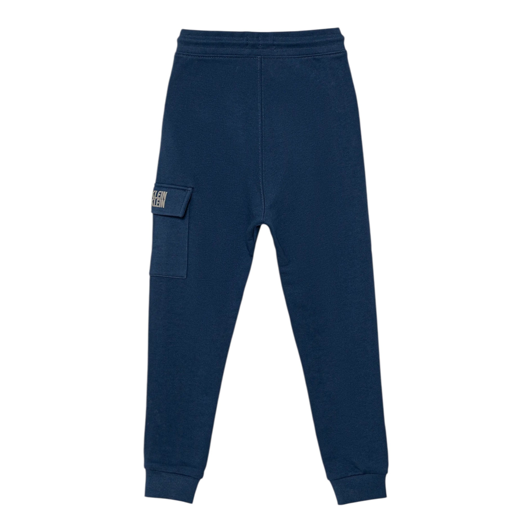Calvin Klein Pantalone tinta unita con Logo Blu per Bambino IB0IB02522 BLU CALVIN KLEIN 
