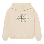 Calvin Klein Felpa Chiusa con Cappuccio tinta unita Beige per Bambina IB0IB02524 BEIGE CALVIN KLEIN 