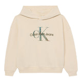 Calvin Klein Felpa Chiusa con Cappuccio tinta unita Beige per Bambina IB0IB02524 BEIGE CALVIN KLEIN 