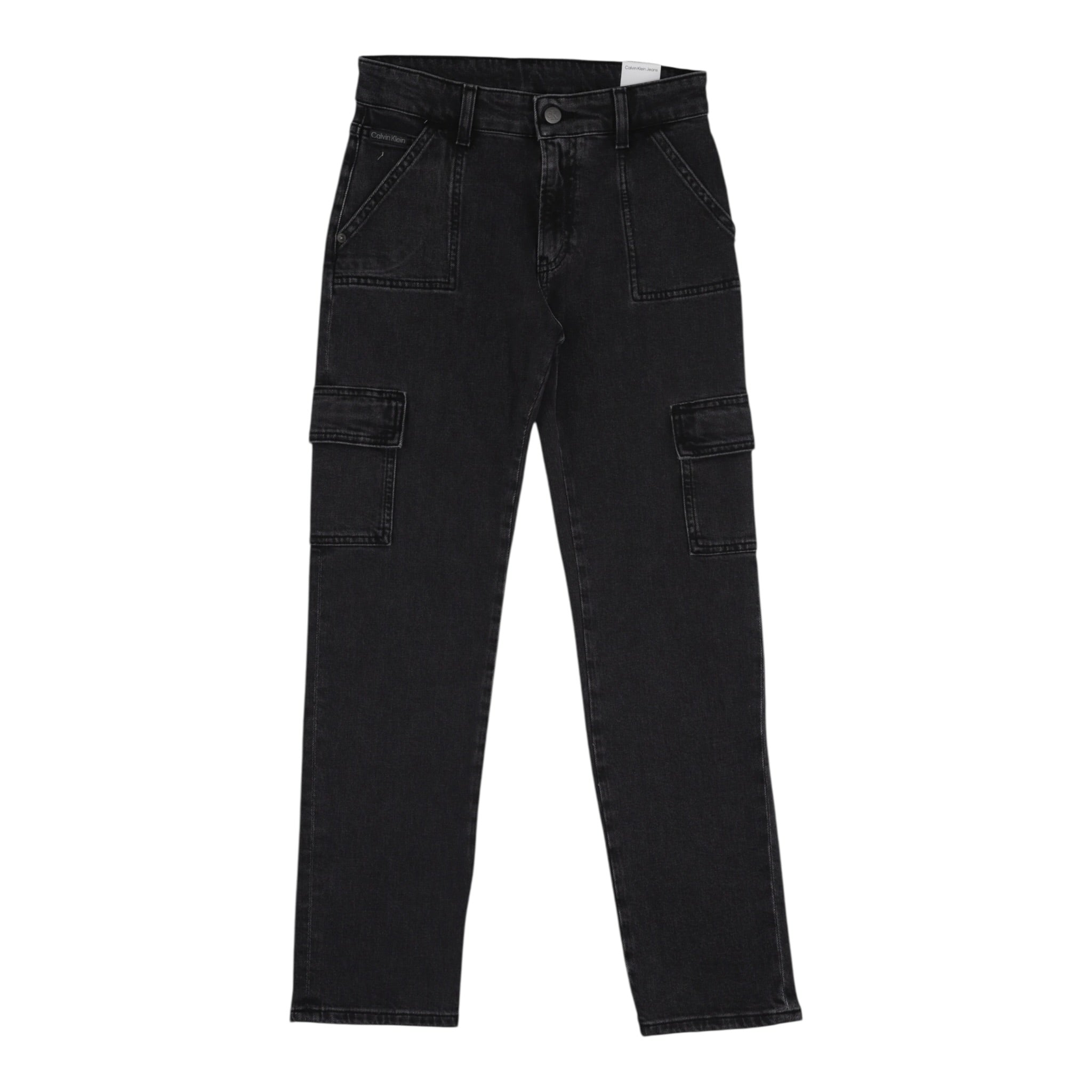 Calvin Klein Jeans tinta unita Cargo Nero per Bambina IB0IB02529 NERO CALVIN KLEIN 
