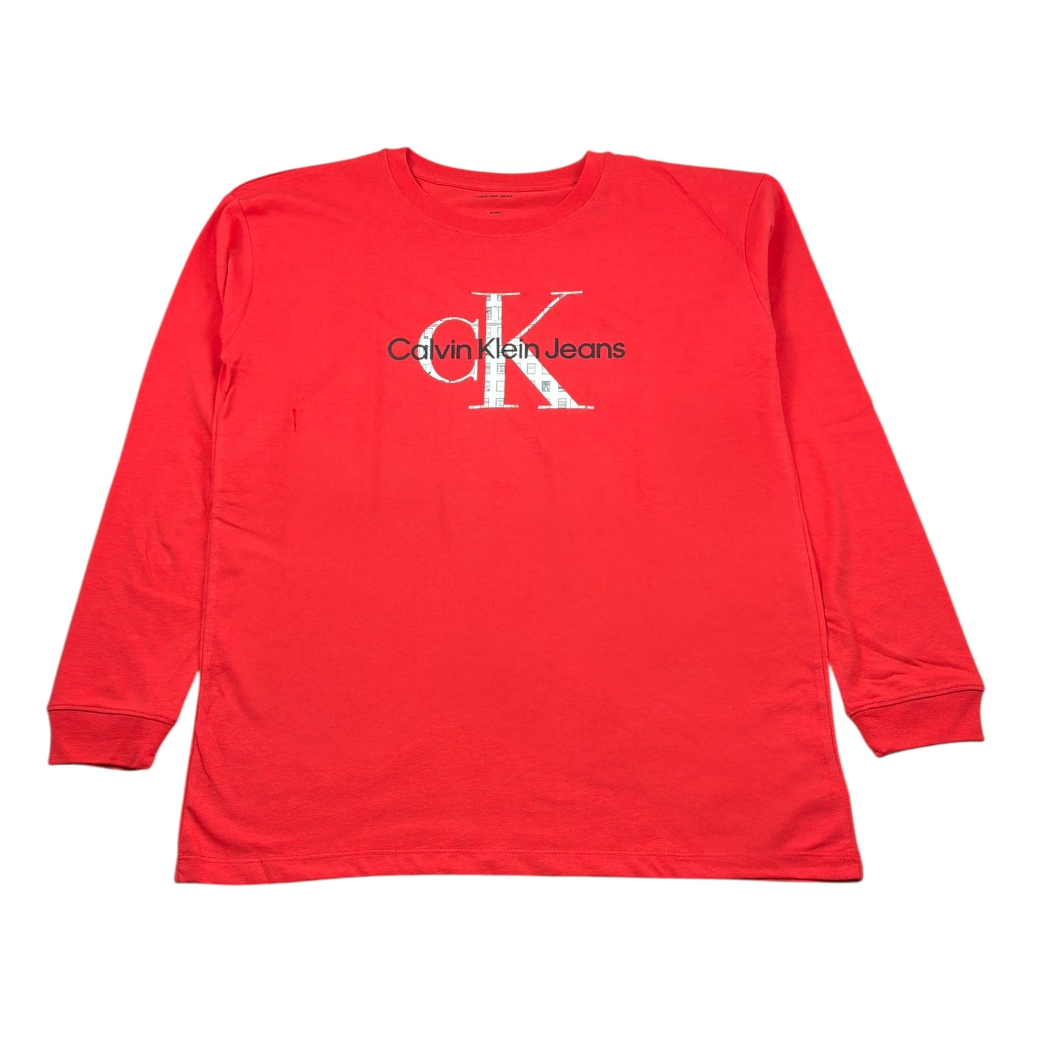 Calvin Klein Shirt Girocollo tinta unita con Stampa Rosso per Bambino IB0IB02531 ROSSO CALVIN KLEIN 