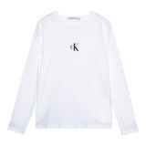 Calvin Klein Shirt tinta unita con Stampa Bianco per Bambino IG0IG02135 BIANCO CALVIN KLEIN 