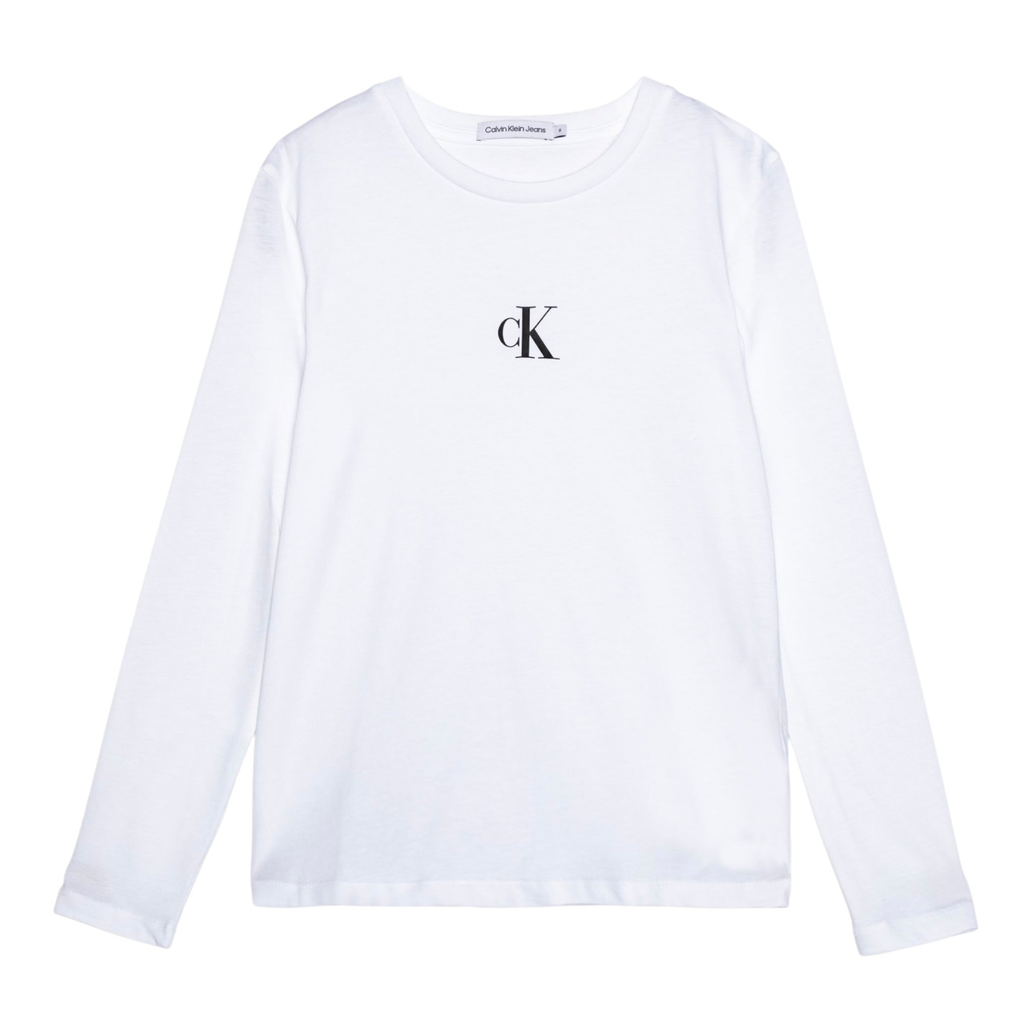 Calvin Klein Shirt tinta unita con Stampa Bianco per Bambino IG0IG02135 BIANCO CALVIN KLEIN 