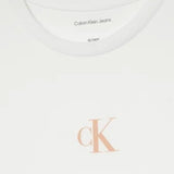 Calvin Klein T-Shirt tinta unita con Stampa Bianco per Bambino IG0IG02136 BIANCO CALVIN KLEIN 