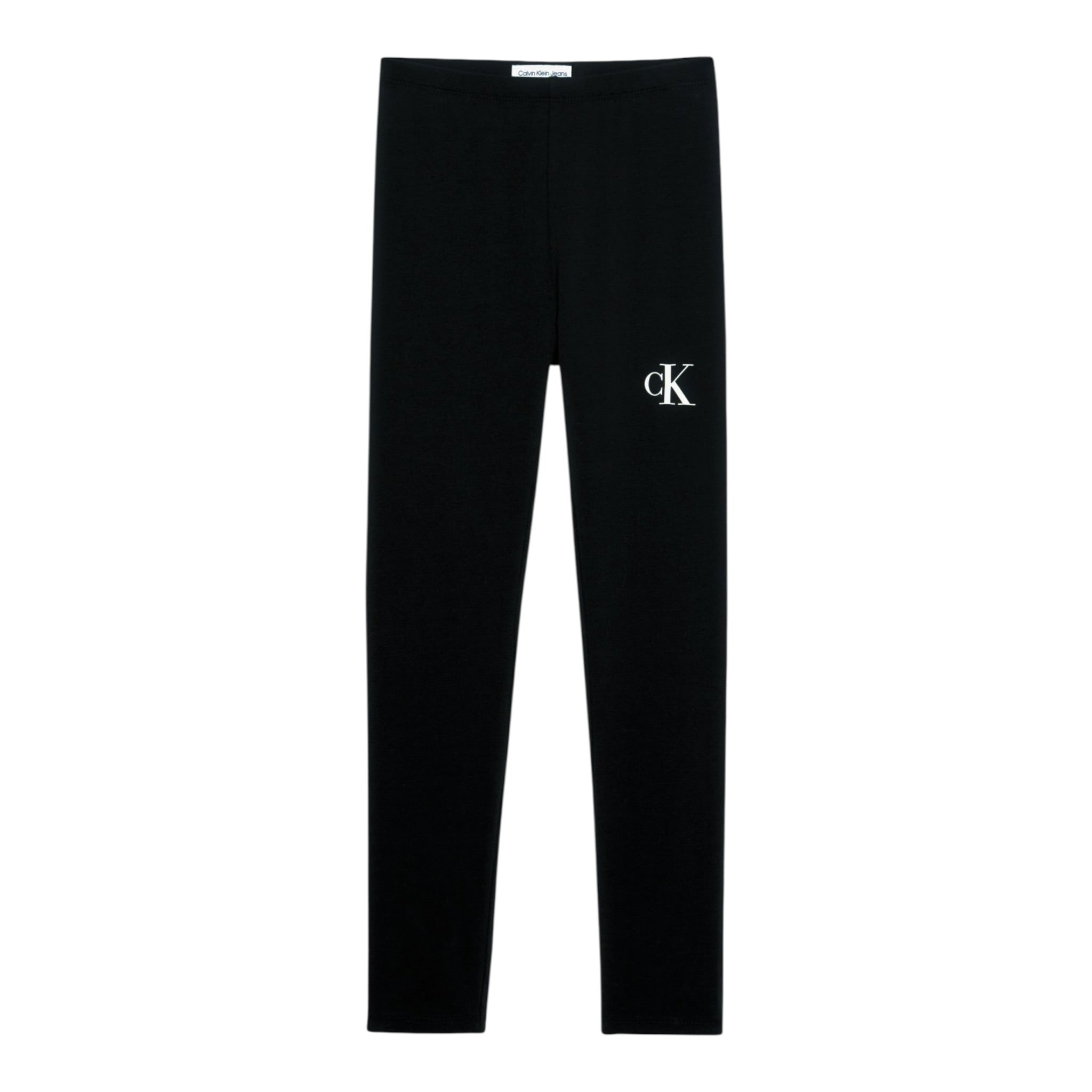 Calvin Klein Leggins tinta unita con Logo Nero per Bambina IG0IG02137X NERO CALVIN KLEIN 