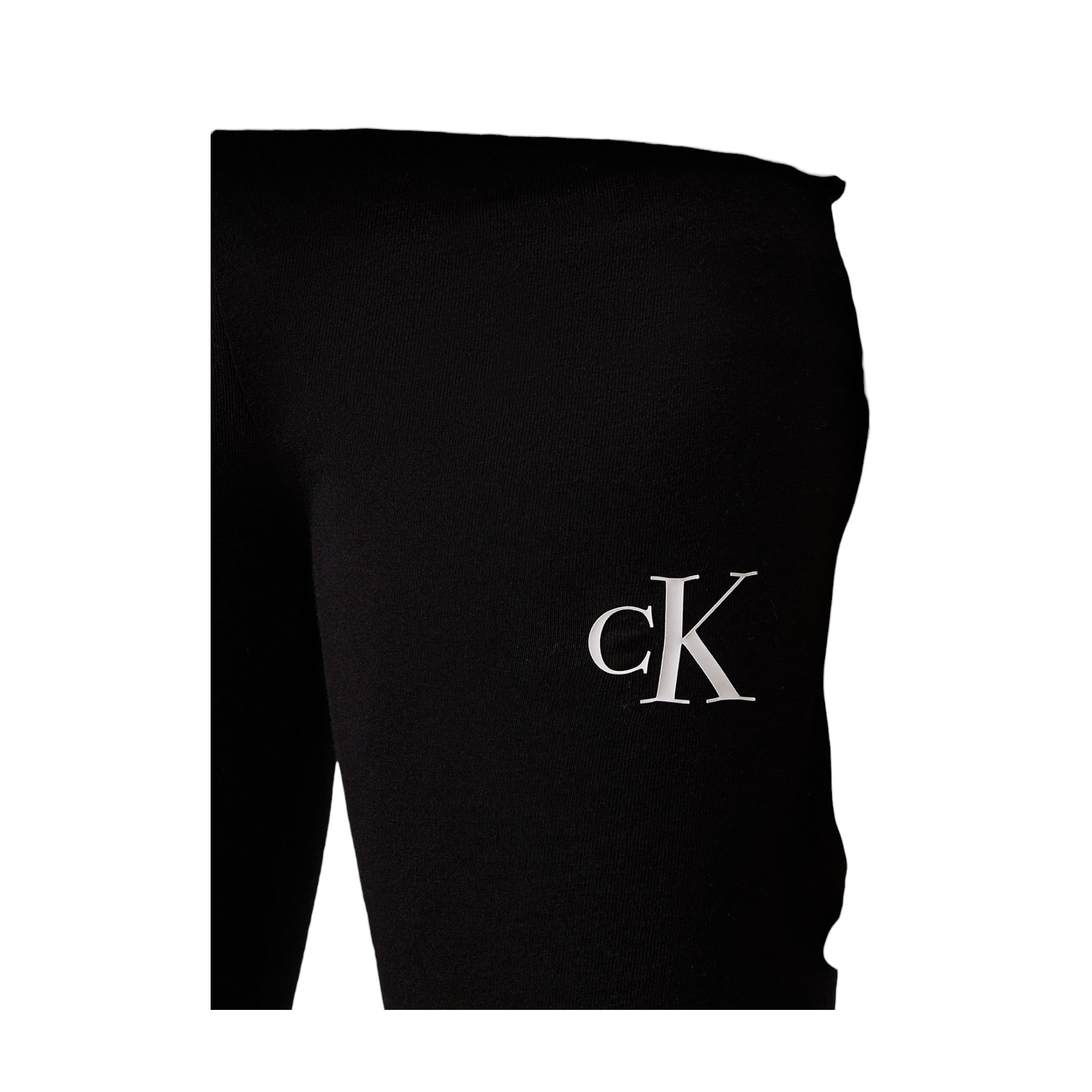 Calvin Klein Leggins tinta unita con Logo Nero per Bambina IG0IG02137X NERO CALVIN KLEIN 