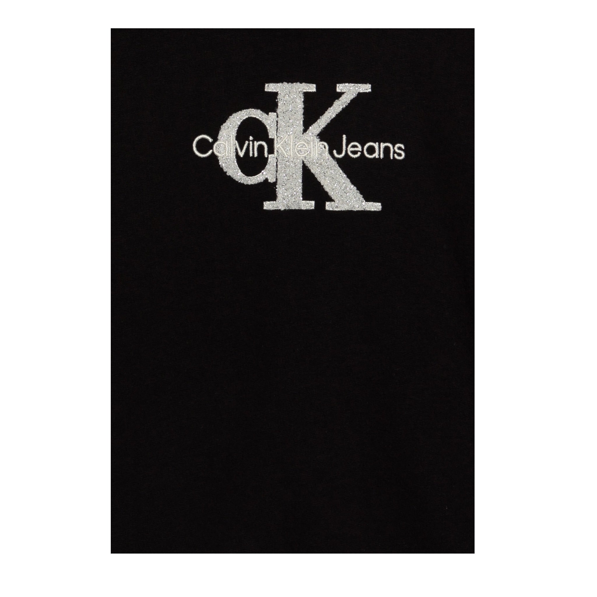 Calvin Klein Felpa Chiusa Girocollo tinta unita con Logo Nero per Bambina IG0IG02738 NERO CALVIN KLEIN 