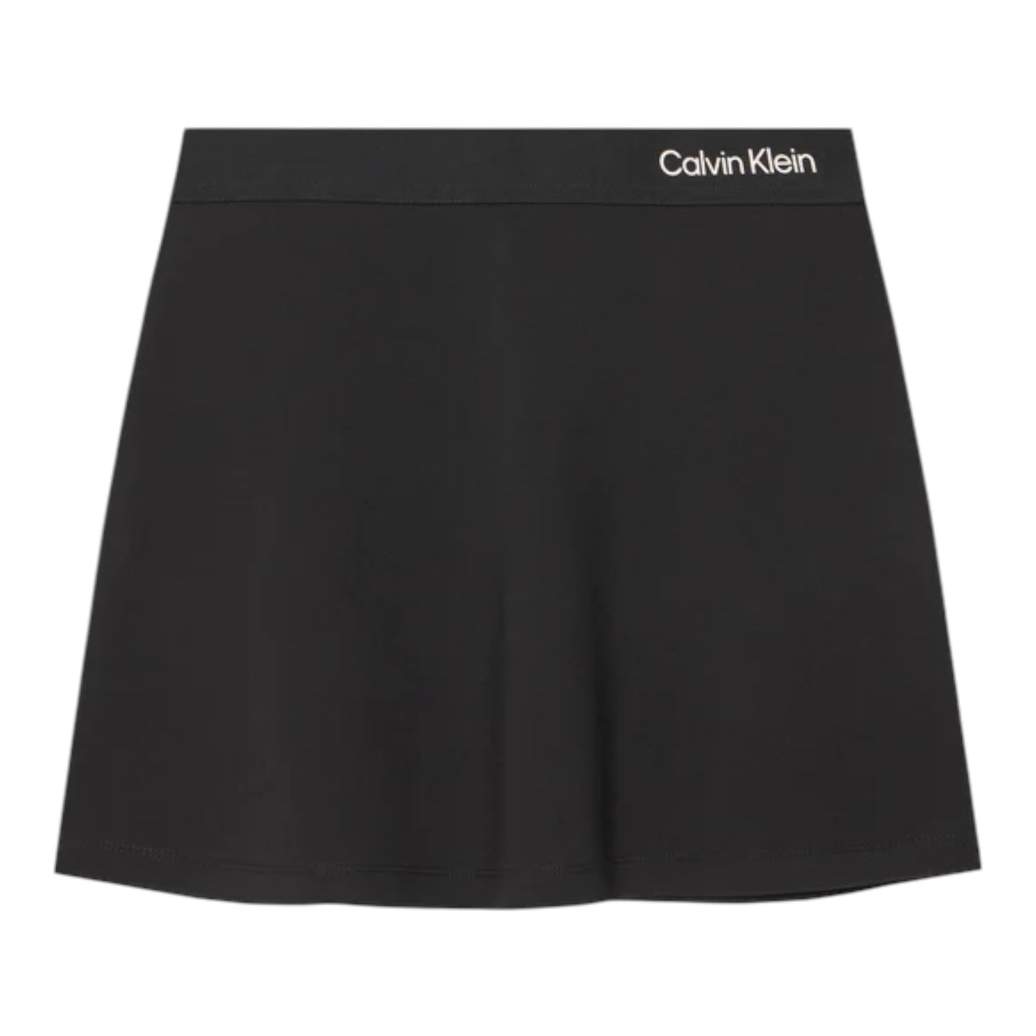 Calvin Klein Gonna tinta unita con Logo Nero per Bambina IG0IG02784 NERO CALVIN KLEIN 