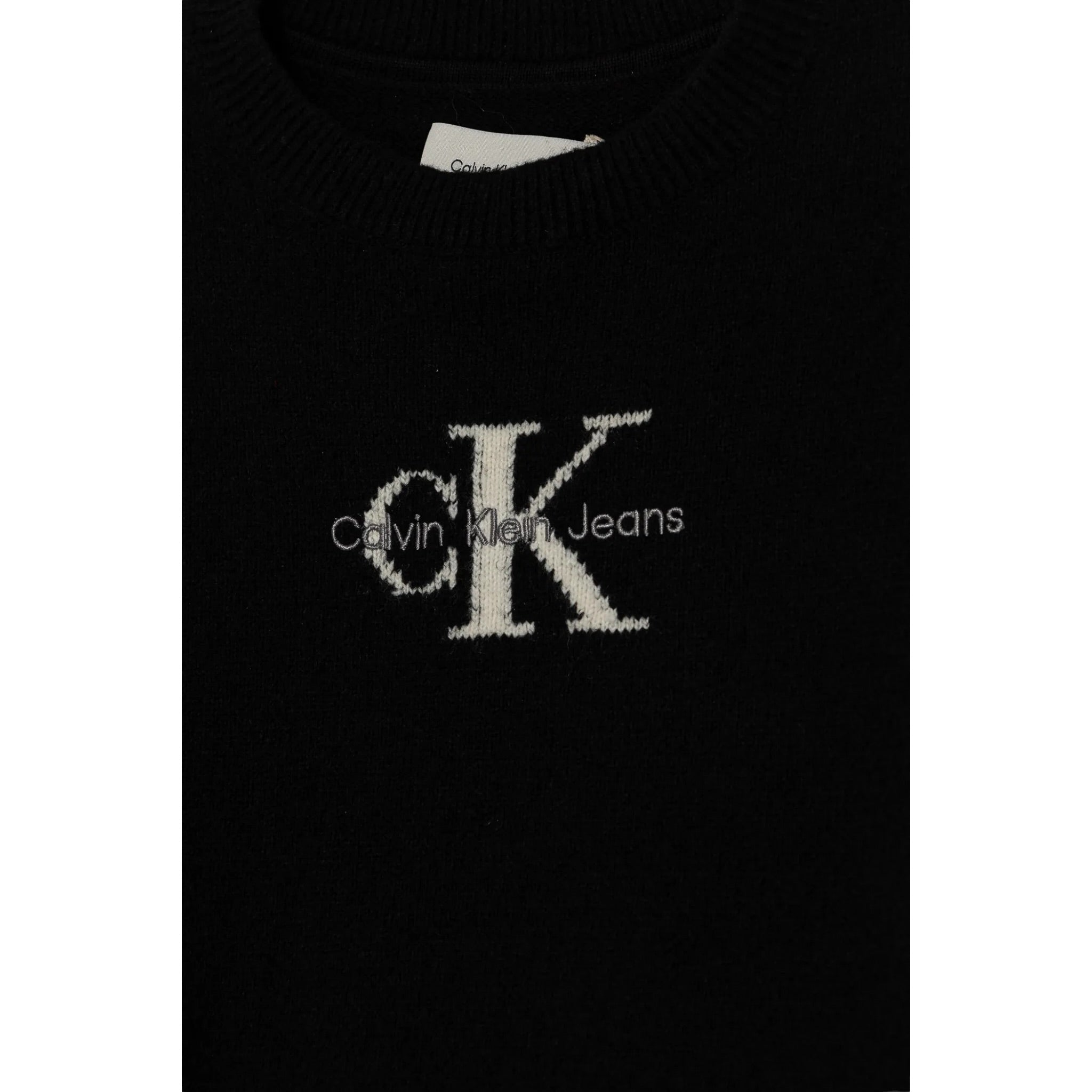 Calvin Klein Maglia Girocollo tinta unita con Logo Nero per Bambina IG0IG02830 NERO CALVIN KLEIN 