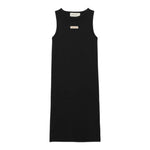 Calvin Klein Abito Giromanica tinta unita con Logo Nero per Bambina IG0IG02906 NERO CALVIN KLEIN 