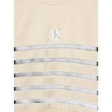 Calvin Klein Abito Manica Lunga tinta unita con Logo Panna per Bambina IG0IG029630K4 PANNA CALVIN KLEIN 
