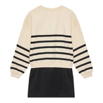 Calvin Klein Abito Manica Lunga Fantasia A Righe Beige per Bambina IG0IG02963 BEIGE CALVIN KLEIN 