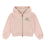 Calvin Klein Felpa con Zip E Cappuccio tinta unita Rosa per Bambina IG0IG02969 ROSA CALVIN KLEIN 