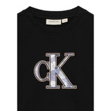 Calvin Klein Felpa tinta unita Girocollo con Logo Nero per Bambina IG0IG02970X NERO CALVIN KLEIN 