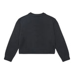 Calvin Klein Maglia Girocollo tinta unita con Ricami Nero per Bambina IG0IG02971 NERO CALVIN KLEIN 