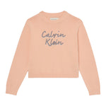 Calvin Klein Maglia Girocollo tinta unita con Ricami Rosa per Bambina IG0IG02971 ROSA CALVIN KLEIN 
