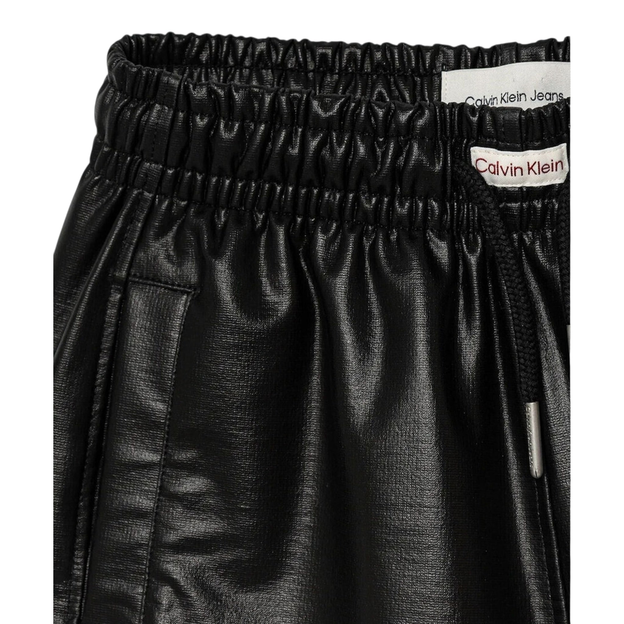 Calvin Klein Pantalone In Ecopelle tinta unita con Elastico In Vita Nero per Bambina IG0IG02983X NERO CALVIN KLEIN 