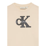 Calvin Klein Felpa Chiusa Girocollo tinta unita con Logo Beige per Bambina IG0IG03014X BEIGE CALVIN KLEIN 