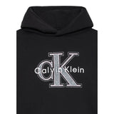 Calvin Klein Felpa Chiusa con Cappuccio tinta unita con Logo Nero per Bambina IG0IG03018T NERO CALVIN KLEIN 