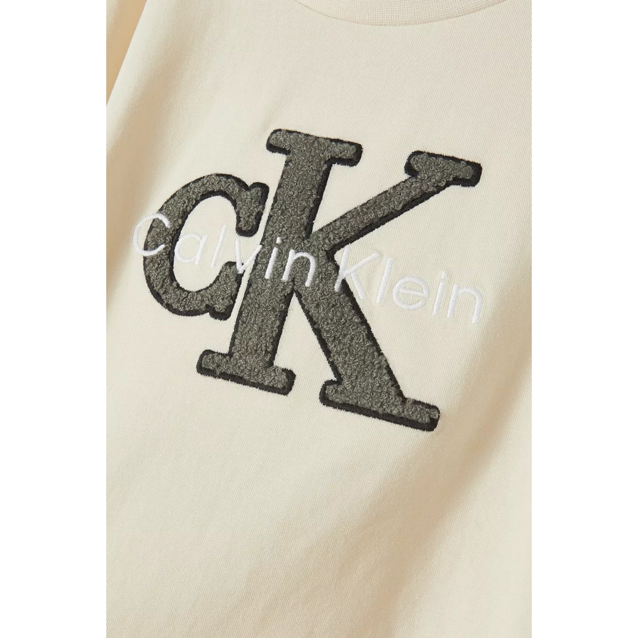 Calvin Klein T-Shirt Girocollo tinta unita con Logo Beige per Bambina IG0IG03031 BEIGE CALVIN KLEIN 