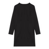 Calvin Klein Abito Manica Lunga tinta unita con Logo Nero per Bambina IG0IG03042X NERO CALVIN KLEIN 