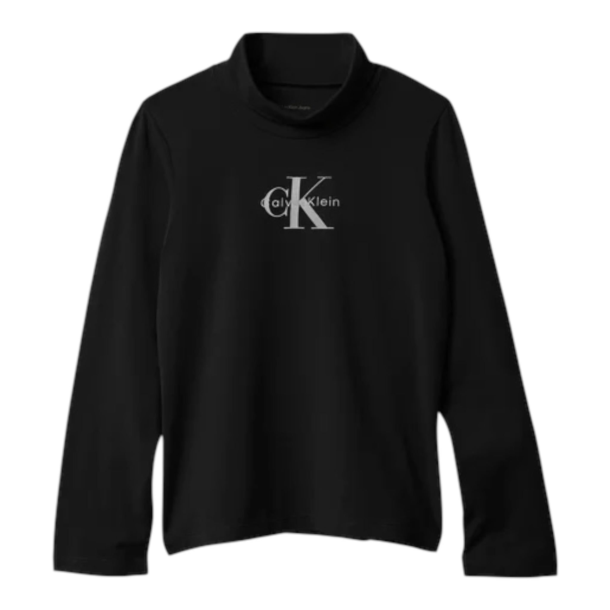 Calvin Klein Shirt Collo Alto tinta unita con Logo Nero per Bambina IG0IG03044 NERO CALVIN KLEIN 