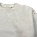 Calvin Klein Maglia Girocollo tinta unita con Logo Panna per Bambina IG0IG03048 PANNA CALVIN KLEIN 