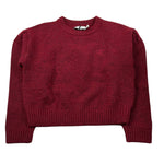 Calvin Klein Maglia Girocollo tinta unita con Logo Bordeaux per Bambina IG0IG03048XU4 BORDEAUX CALVIN KLEIN 