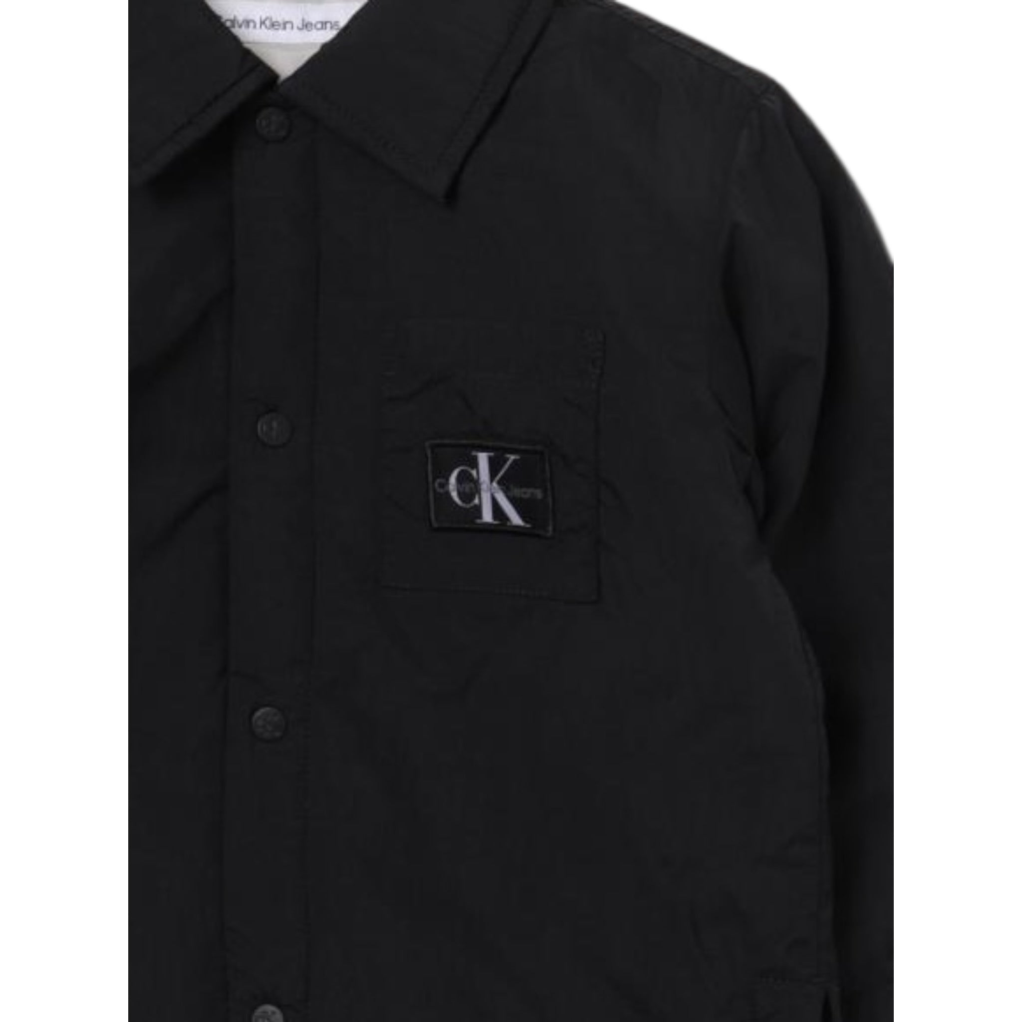 Calvin Klein Giubbino Modello Camicia tinta unita Nero per Neonato IN0IN00091 NERO CALVIN KLEIN 