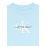 Calvin Klein Completo 3 Pezzi Felpa-T-Shirt-Pantalone Azzurro per Neonato IN0IN00336 AZZURRO CALVIN KLEIN 