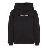 Calvin Klein Felpa Chiusa con Cappuccio tinta unita Nero per Bambino IU0IU0679T NERO CALVIN KLEIN 