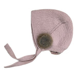 Casilda Jimena Cappello tinta unita con Pon Pon Rosa per Neonata 73524300 ROSA CASILDA JIMENA 