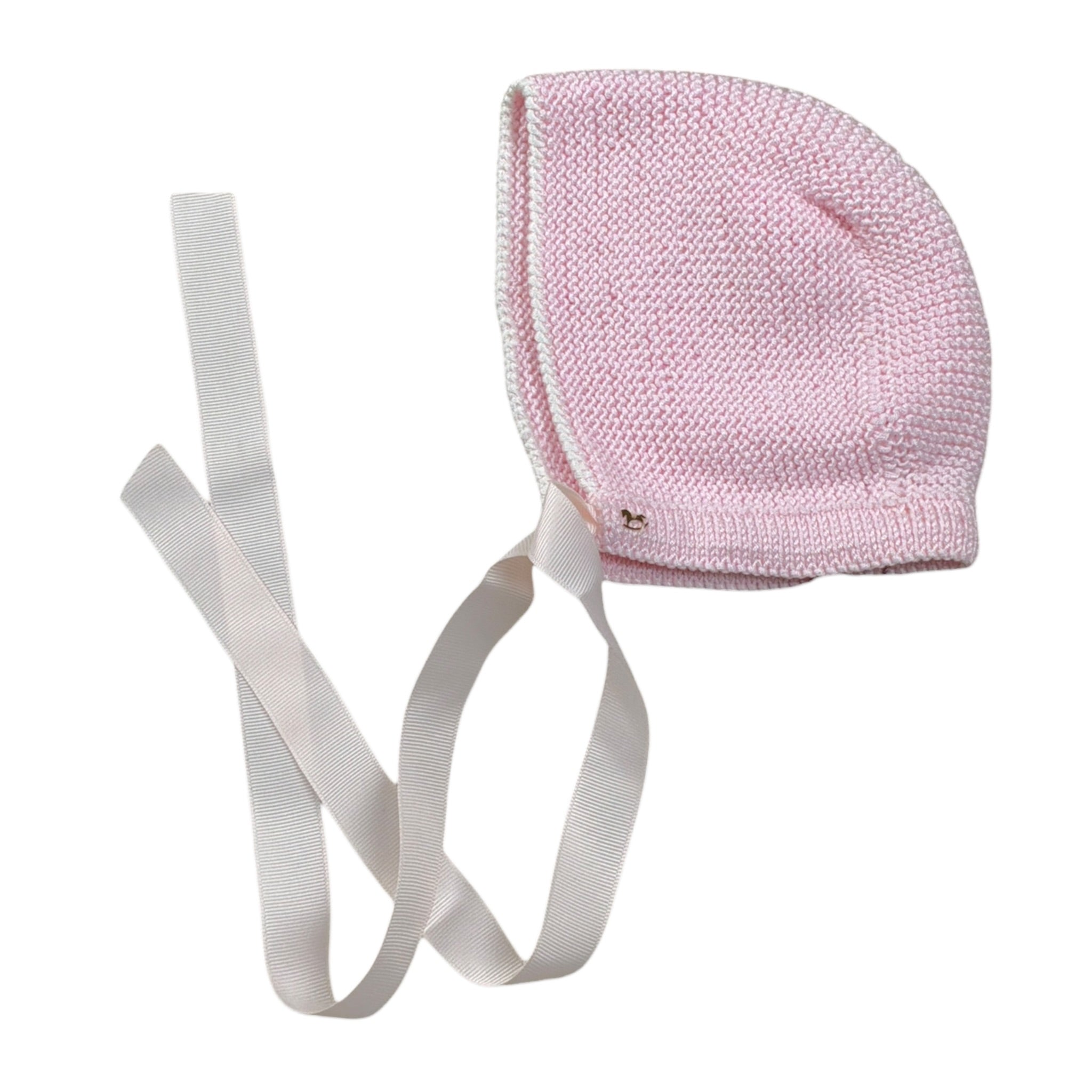 Casilda Jimena Cappello tinta unita In Filo Rosa per Neonata 768118 ROSA CASILDA JIMENA 