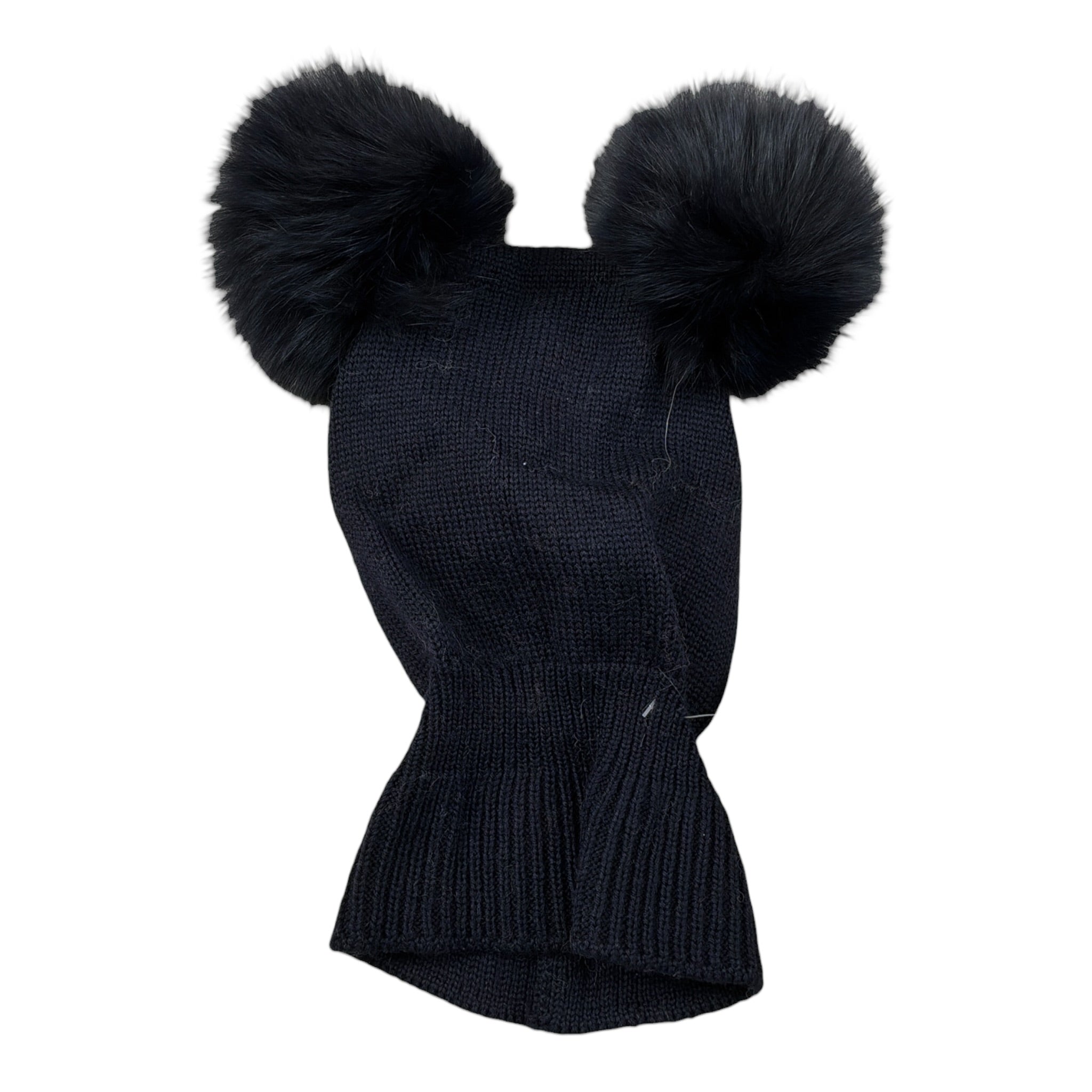 Catya Cappello tinta unita con Pon Pon Blu per Neonata 226636 BLU CATYA 