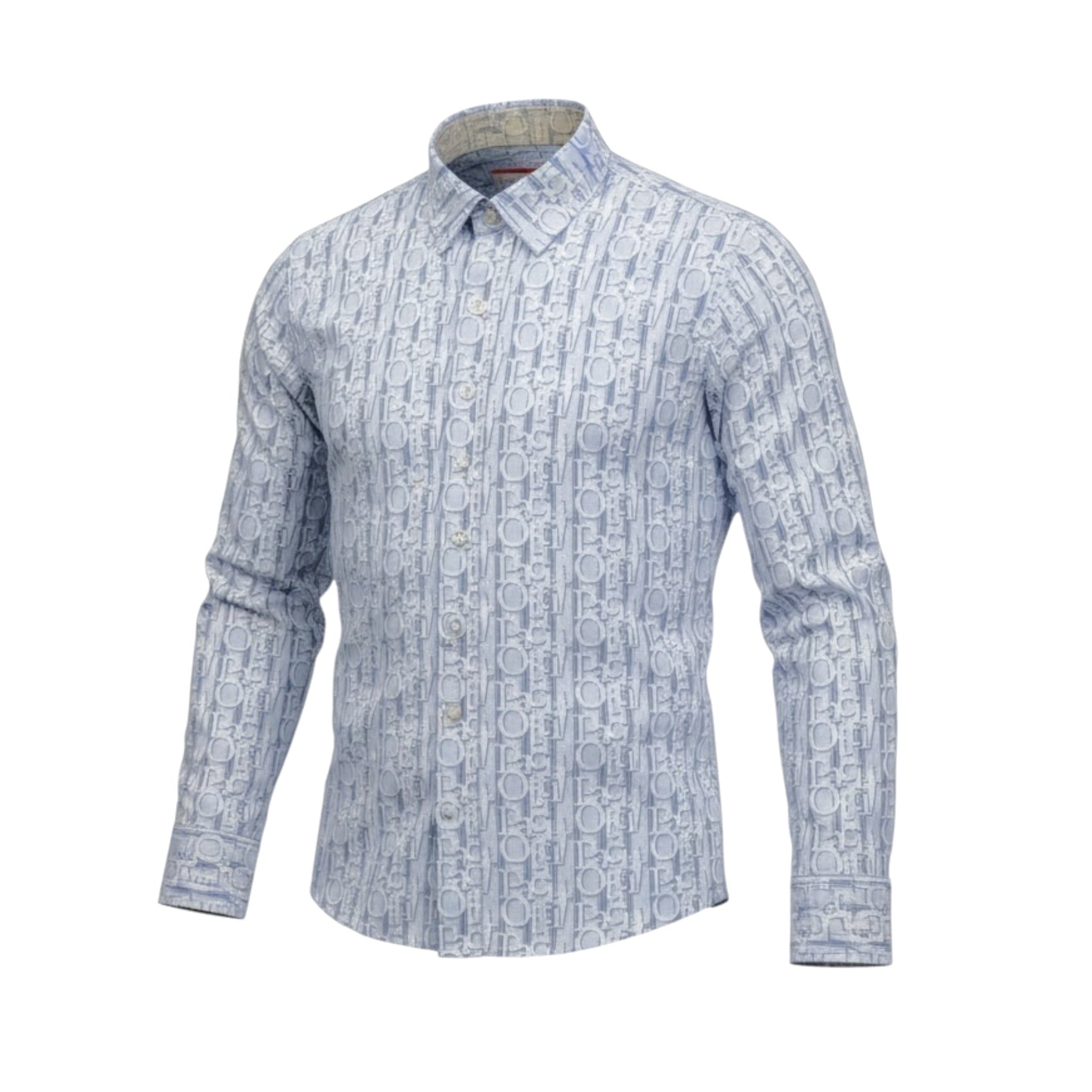 Cesare Paciotti Camicia tinta unita con Stampa Azzurro per Bambino CMP6355BJ AZZURRO CESARE PACIOTTI 