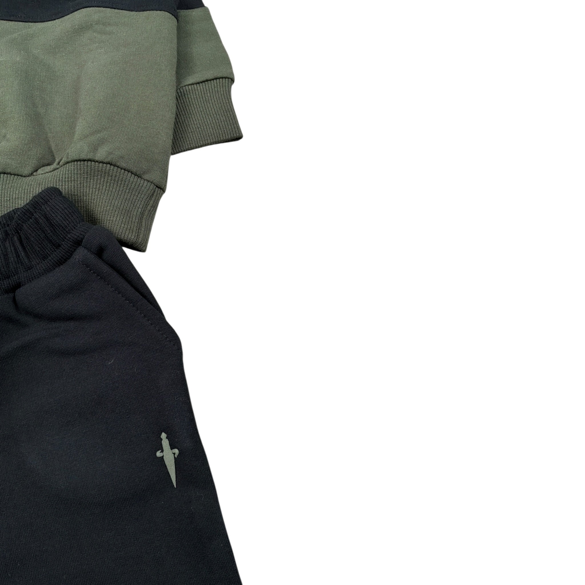 Cesare Paciotti Completo 2 Pezzi Felpa-Pantalone Nero/Verde per Neonato COMP6301BX NERO/VERDE CESARE PACIOTTI 