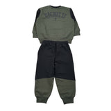 Cesare Paciotti Completo 2Pz Bicolore Felpa-Pantalone Nero/Verde per Bambino COMP6301J NERO/VERDE CESARE PACIOTTI 