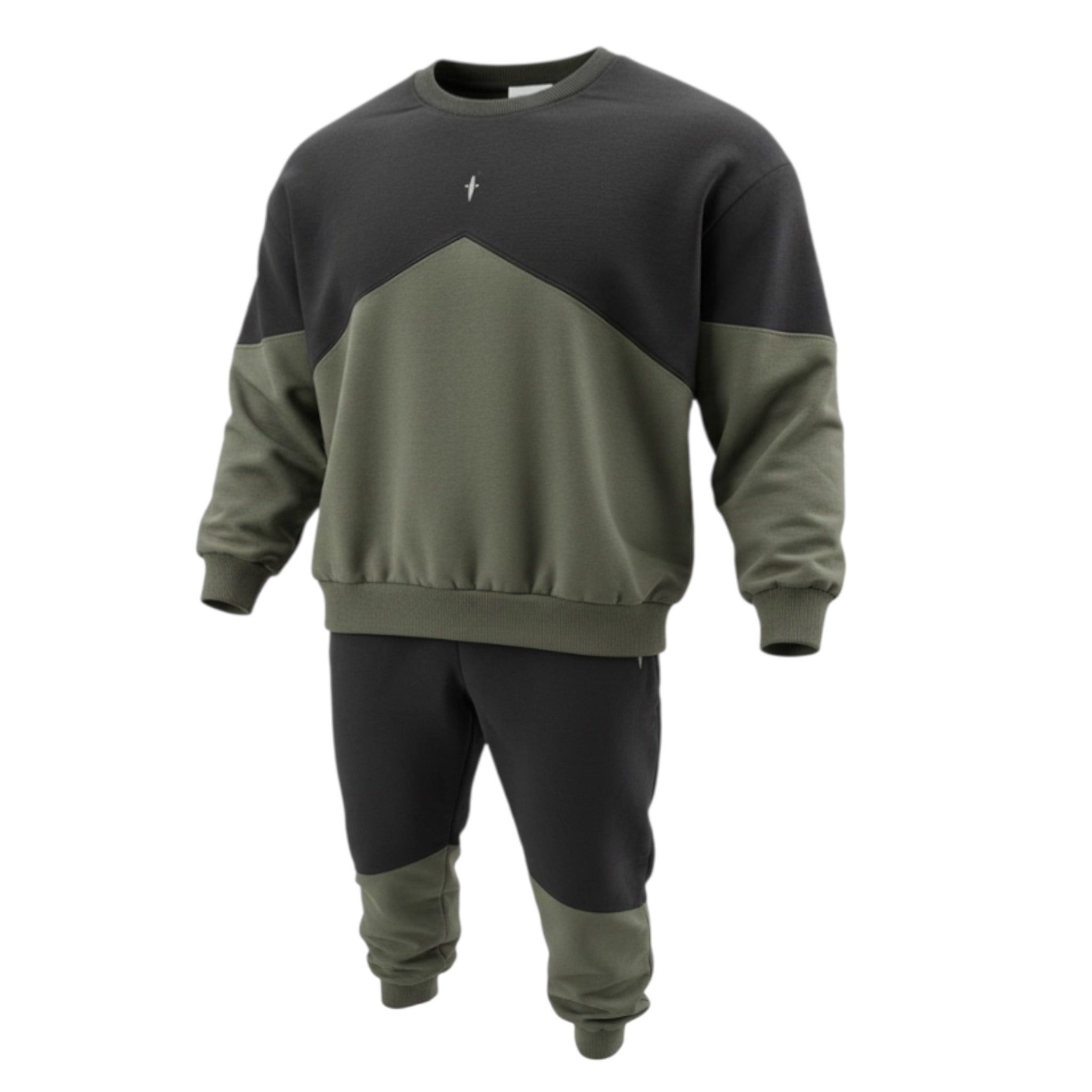 Cesare Paciotti Completo 2Pz Bicolore Felpa-Pantalone Nero/Verde per Neonato COMP6301JN NERO/VERDE CESARE PACIOTTI 