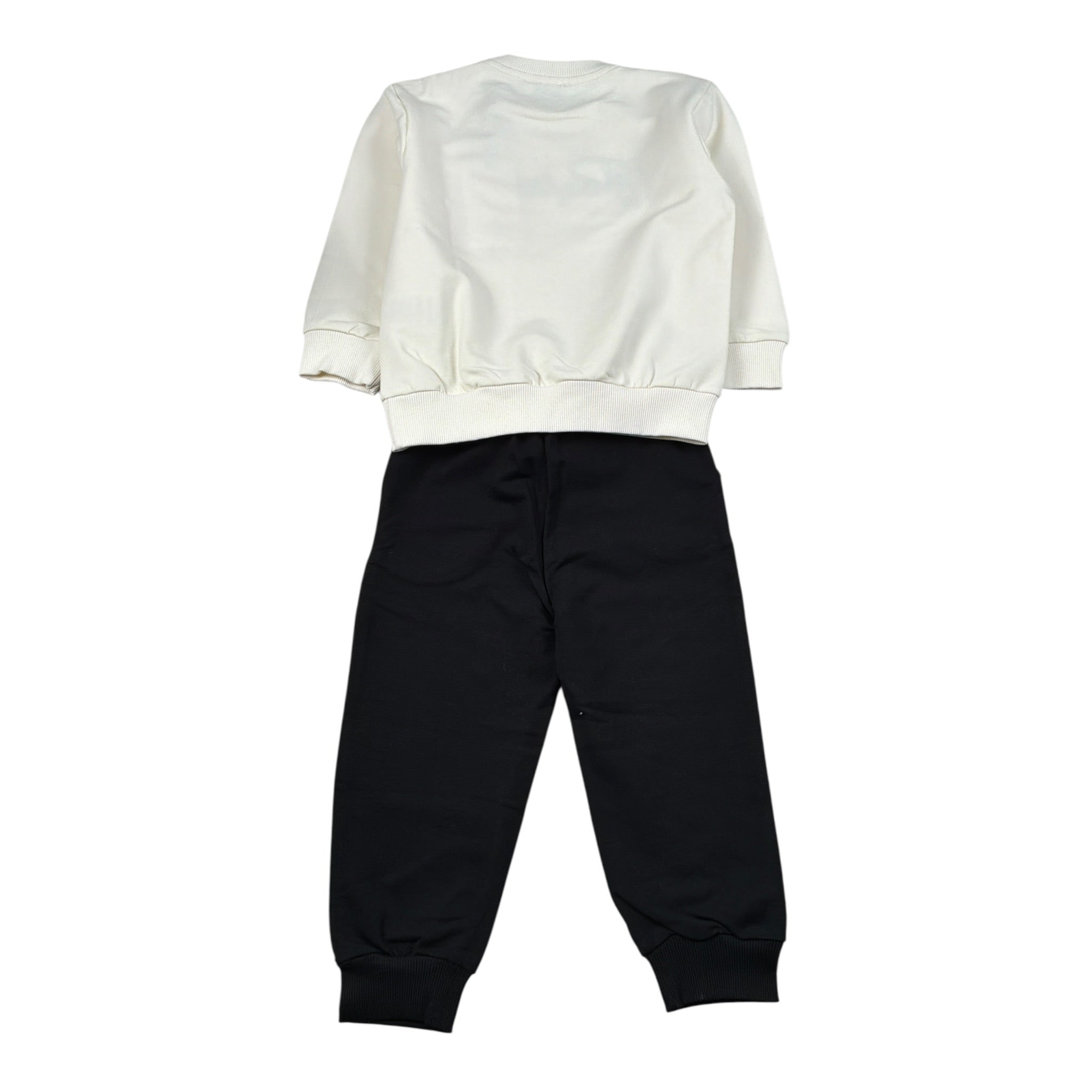Cesare Paciotti Completo 2Pz Felpa-Pantalone con Stampa Bianco/Nero per Neonato COMP6317B BAINCO/NERO CESARE PACIOTTI 