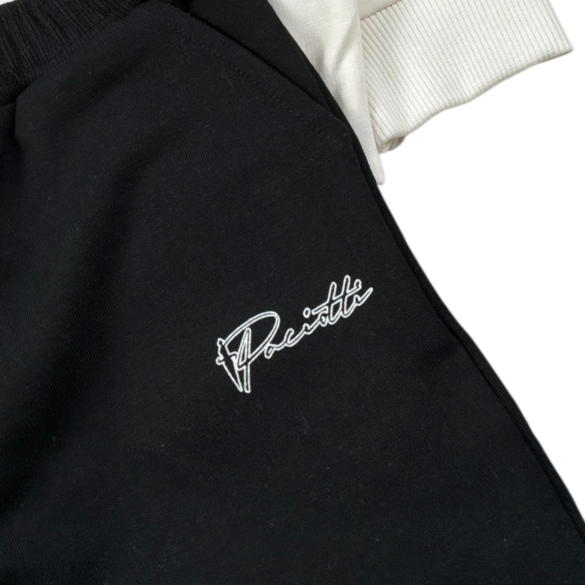 Cesare Paciotti Completo 2Pz Felpa-Pantalone con Stampa Bianco/Nero per Neonato COMP6317B BAINCO/NERO CESARE PACIOTTI 