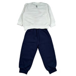 Cesare Paciotti Completo 2 Pezzi Felpa-Pantalone Bicolore Bianco/Blu per Neonato COMP6318B BIANCO/BLU CESARE PACIOTTI 