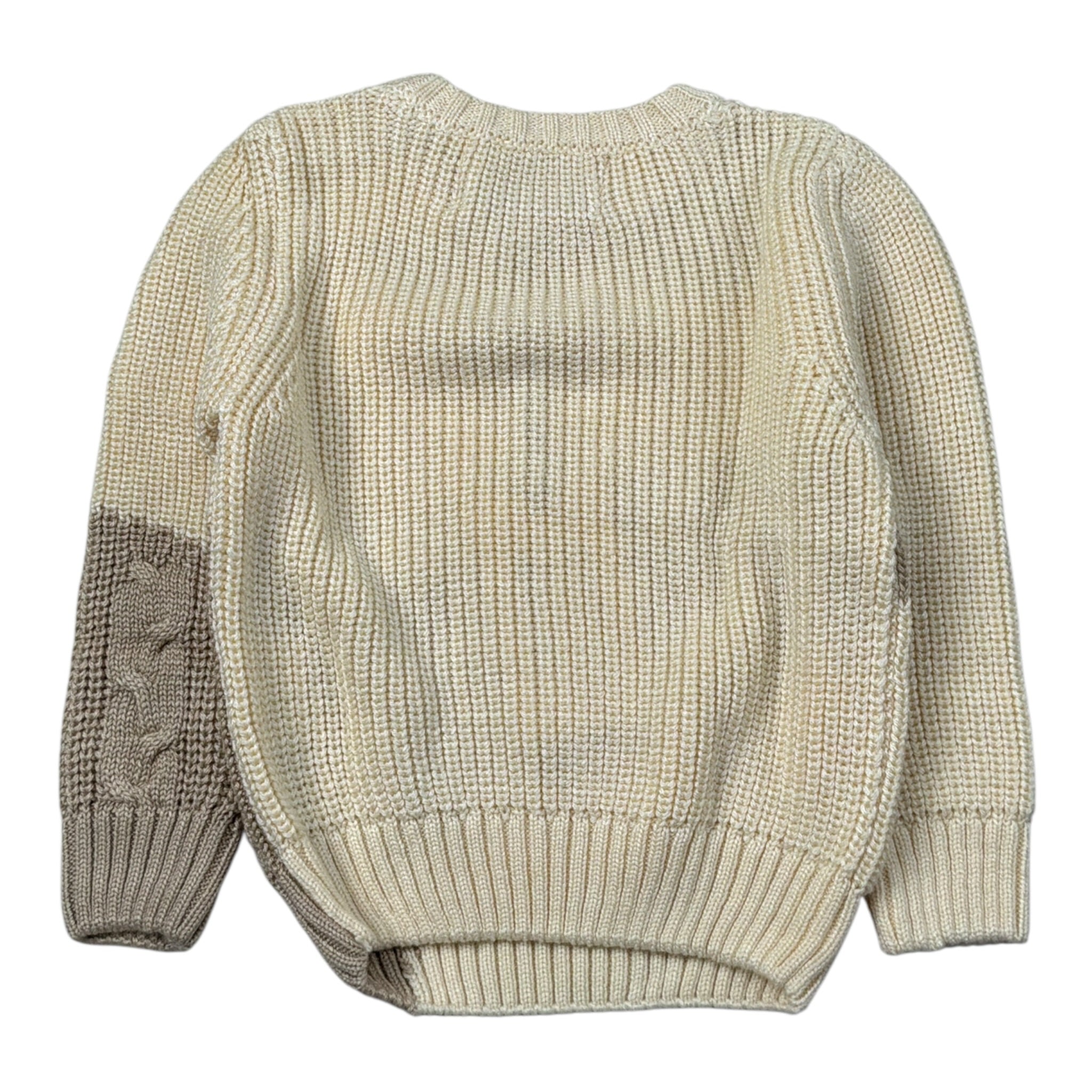 Cesare Paciotti Maglia Girocollo Bicolore Beige per Bambino MGP6358BX BEIGE CESARE PACIOTTI 